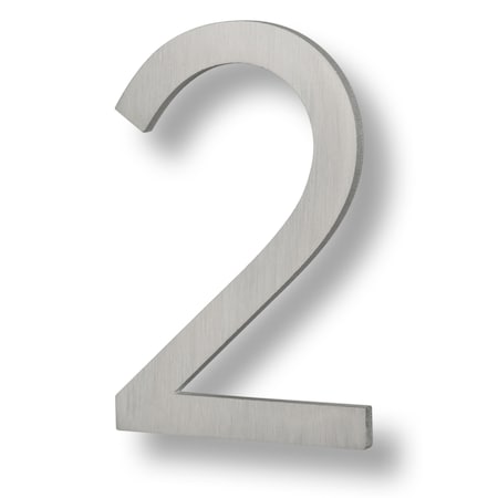 Sure-Loc Hardware Sure-Loc Hardware Floating House Number, 6, No. 2, Brushed Aluminum HNF6-2 BA